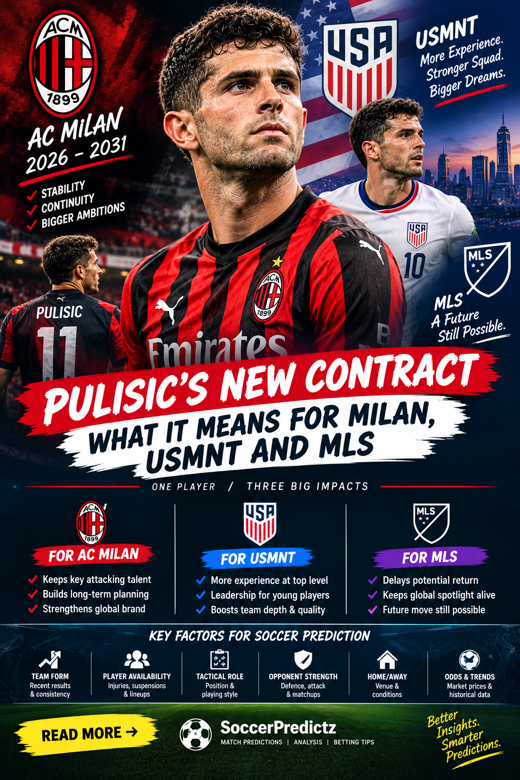 Pulisics New Contract Three Football Impacts soccerpredictz